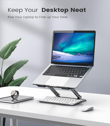 POWERTECH επιτραπέζια βάση για laptop/tablet PT-1354 έως 18.3", foldable, μαύρη