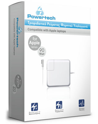POWERTECH τροφοδοτικό laptop PT-137 για Apple, 90W, 18.5V - 4.6A