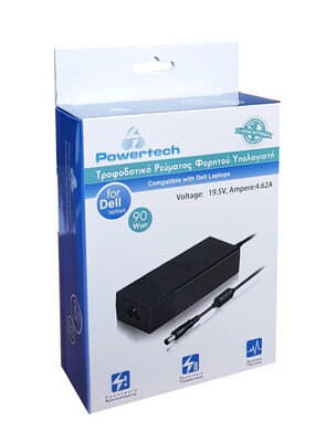 POWERTECH φορτιστής laptop PT-55 για Dell, 90W, 19.5V