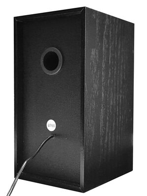 POWERTECH ηχεία Premium sound PT-845 από ξύλο, 2x 3W, 3.5mm, μαύρα