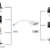 POWERTECH αντάπτορας USB Type-C σε DVI PTH-036, 4K, λευκό