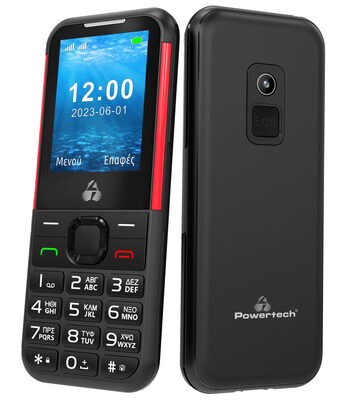 POWERTECH κινητό τηλέφωνο Sentry 4G PTM-33, SOS Call, με φακό, μαύρο