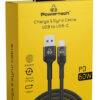 POWERTECH καλώδιο USB σε USB-C PTR-0128, PD 60W, copper, 1m, μαύρο
