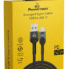 POWERTECH καλώδιο USB σε USB-C PTR-0129, PD 60W, copper, 60cm, μαύρο