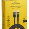 POWERTECH καλώδιο USB-C PTR-0130, PD 60W, copper, 1m, μαύρο