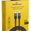 POWERTECH καλώδιο USB-C PTR-0131, PD 60W, copper, 60cm, μαύρο