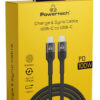 POWERTECH καλώδιο USB-C PTR-0132, PD 100W, copper, 1m, μαύρο