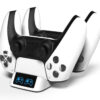 ROAR βάση φόρτισης gamepad RR-0019 για 2x PS5 DualSense, λευκή
