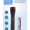 PHILIPS φορητός φακός LED SFL1001P-10, 1000 series, 160lm, μαύρος