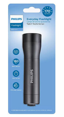 PHILIPS φορητός φακός LED SFL4001T-10, 4000 series, 170lm, μαύρος