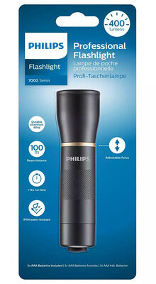PHILIPS επαγγελματικός φακός LED SFL7000T-10, 7000 series, 400lm, μαύρος