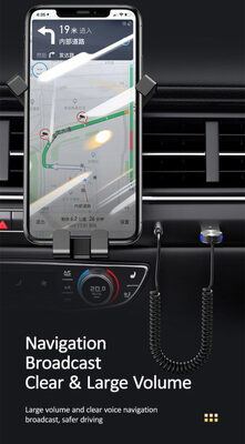 USAMS Bluetooth car audio receiver US-SJ464, μεταλλικό, γκρι