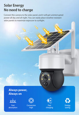 SECTEC smart ηλιακή κάμερα ST-S517C-3M, 3MP, PIR, PTZ, cloud/micro SD