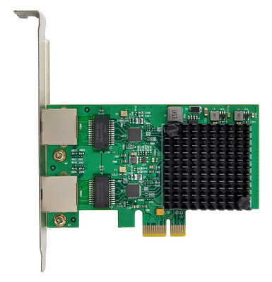POWERTECH κάρτα επέκτασης PCIe σε 2x RJ45 2.5G ST7275, RTL8125B