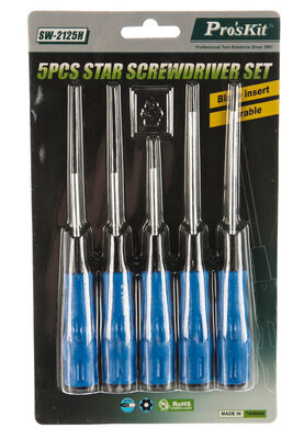 PROSKIT σετ κατσαβιδιών Torx SW-2125H, 5τμχ