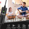 SYNCO μικρόφωνο Lav-S8 με clip-on, omnidirectional, 3.5mm, 8m, μαύρο