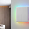 SONOFF smart διακόπτης T5-2C-86 με LED φωτισμό, διπλός, Wi-Fi, λευκός