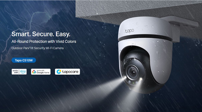 TP-LINK smart κάμερα Tapo C510W, 2K, PTZ, Wi-Fi, IP65, Ver. 1.0