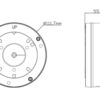 TVT βάση κάμερας TD-YXH0103, μεταλλική, IP65, Φ112 x 55mm, λευκή
