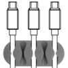 POWERTECH Οργανωτής καλωδίων σιλικόνης TIES-011, 5 καλωδίων, 6τμχ