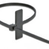POWERTECH δεματικά καλωδίων TIES-033 με ετικέτα, 100x2.5mm, μαύρα, 25τμχ