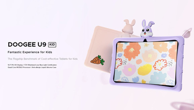 DOOGEE tablet U9 KID, 10.1", 3/64GB, Android 13, 5060mAh, ροζ