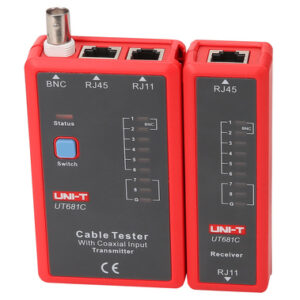 UNI-T tester καλωδίων δικτύου UT681C, RJ45/RJ11/BNC