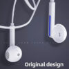YISON earphones με μικρόφωνο X4, 3.5mm σύνδεση, Φ14mm, 1.2m, λευκά