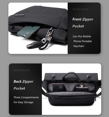ARCTIC HUNTER τσάντα Crossbody YB00046 με θήκη tablet, 10L, μαύρη