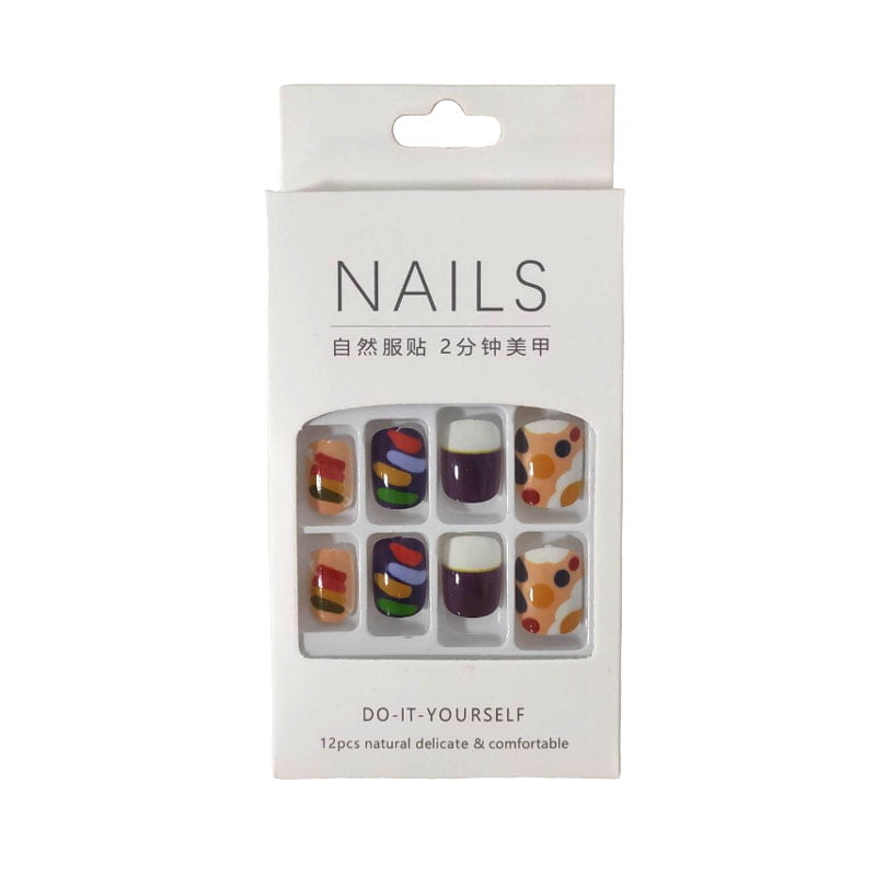 Αυτοκόλλητα νύχια σε διάφορα σχέδια - Press-on fake nails
