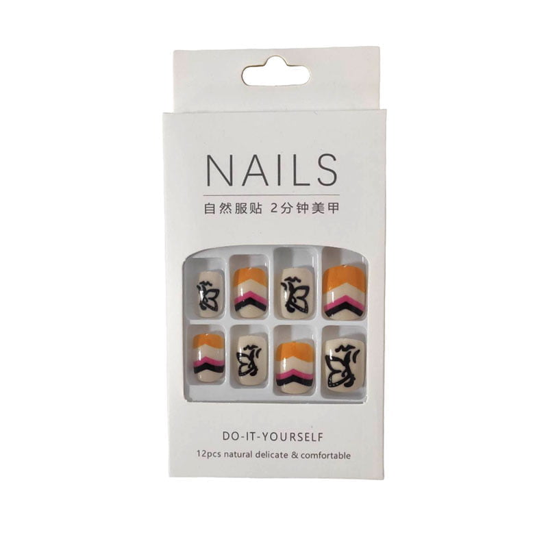 Αυτοκόλλητα νύχια σε διάφορα σχέδια - Press-on fake nails