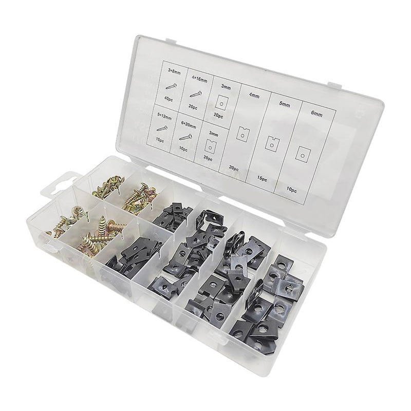 Βίδες & κλιπ U-TYPE σετ 170τμχ - U-clip and screw assortment