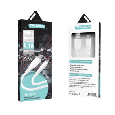 Treqa CA-8712 καλώδιο δεδομένων 1.5m USB σε Lighting - Fast Charging Cable