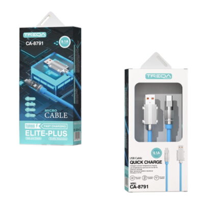 Treqa CA-8791 καλώδιο δεδομένων 1m USB σε Micro - Elite Plus Cable