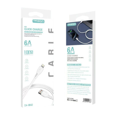 Treqa Kαλώδιο δεδομένων USB σε Lightning 6A 1m CA-8642 - Fast Charging Data Cable