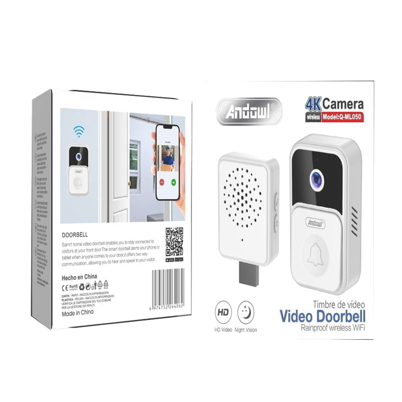Κουδούνι πόρτας με 4K Κάμερα Andowl Q-ML050 - Door bell Camera