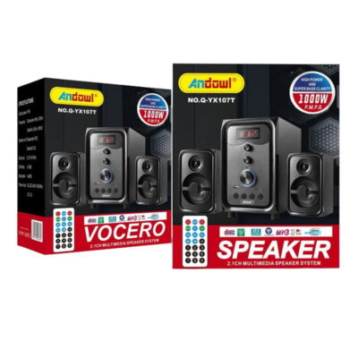 Andowl Ηχεία Υπολογιστή 2.1 1000W PMPO με USB, Micro SD, Bluetooth, Χειριστήριο Q-YX107T - Multimedia Speaker System