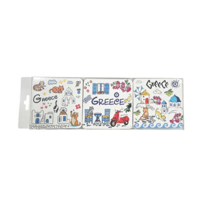 Σετ σουβέρ Greece 6τμχ - Coaster set 6pcs
