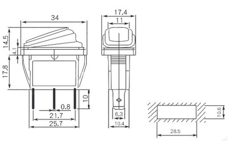 Διακόπτης οχημάτων On/Off - R-F13209B-23-2U - 2pcs - 180942