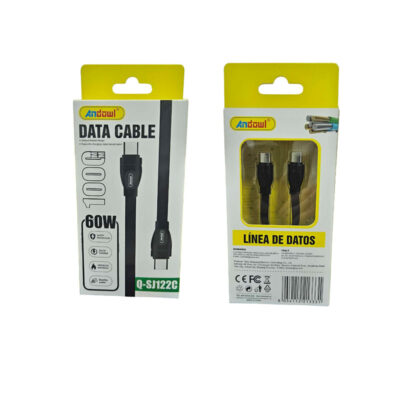Andowl Καλώδιο δεδομένων Type C σε Type C 60W Q-SJ122C - Data Cable
