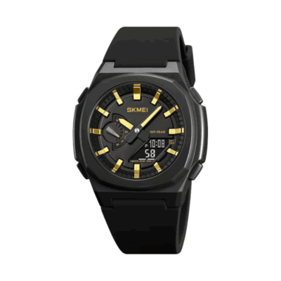 Ψηφιακό/αναλογικό ρολόι χειρός – Skmei - 2091 - Gold/Black screen