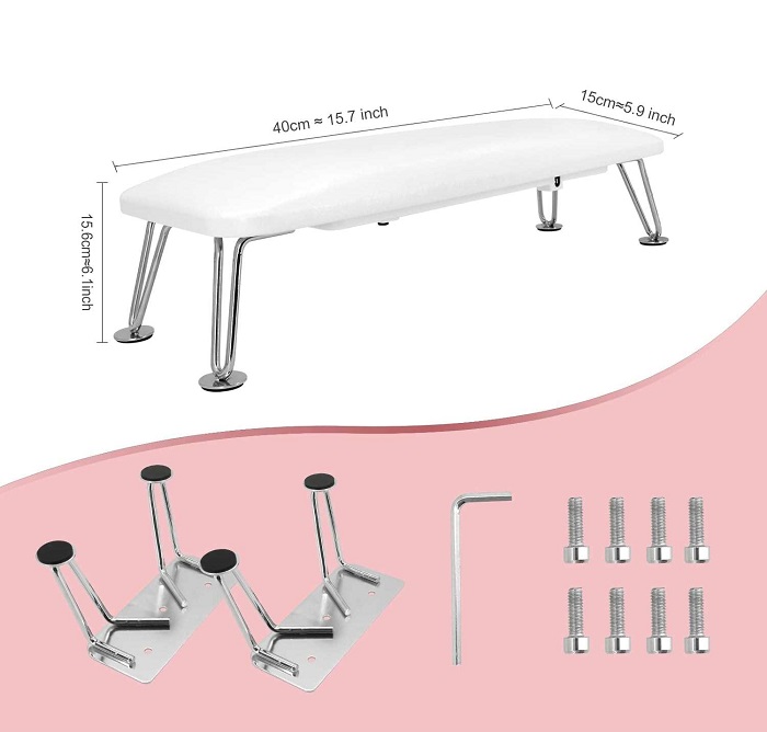 Φουρνάκι νυχιών με βάση στήριξης- Arm Rest manicure-pedicure - VKN-SUNH5 - 582419 - Black