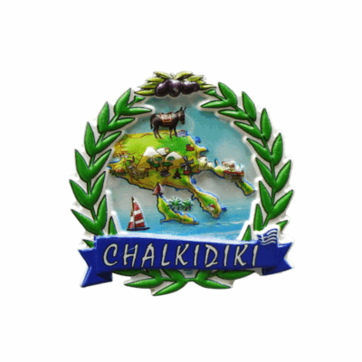 Tουριστικό μαγνητάκι Souvenir – Σετ 12pcs - Resin Magnet - Chalkidiki - 678298