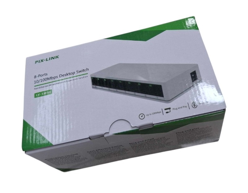 Switch με 8 θύρες Ethernet - SW08S-8 - PIX-LINK - 812037