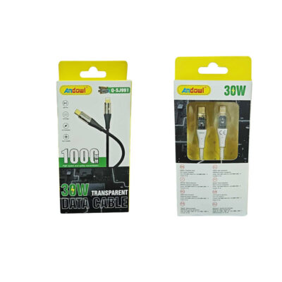 Andowl  Διαφανές καλώδιο δεδομένων USB σε Lighting Q-SJ870 - Transparent Data Cable