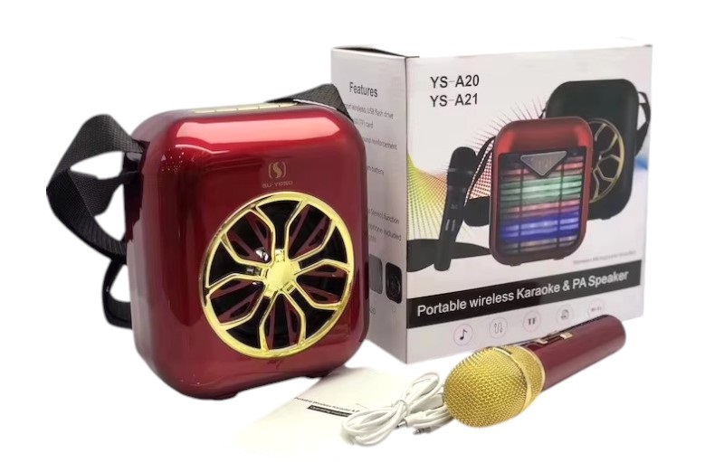 Ασύρματο ηχείο Bluetooth με μικρόφωνο Karaoke - YS-A20 - 887103 - Gold