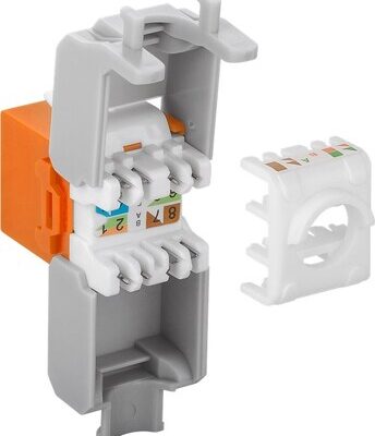 GOOBAY Keystone module RJ45 CAT 6A 90690, UTP, πορτοκαλί