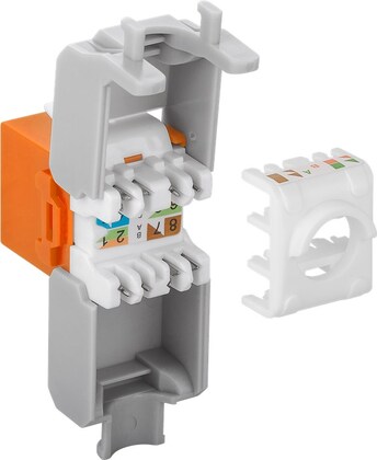 GOOBAY Keystone module RJ45 CAT 6A 90690, UTP, πορτοκαλί