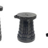 POWERTECH πτυσσόμενο καρεκλάκι HUH-0230, αντοχή έως 250kg, 25.5x45cm, μαύρο