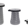 POWERTECH πτυσσόμενο καρεκλάκι HUH-0231, αντοχή έως 250kg, 25.5x45cm, γκρι